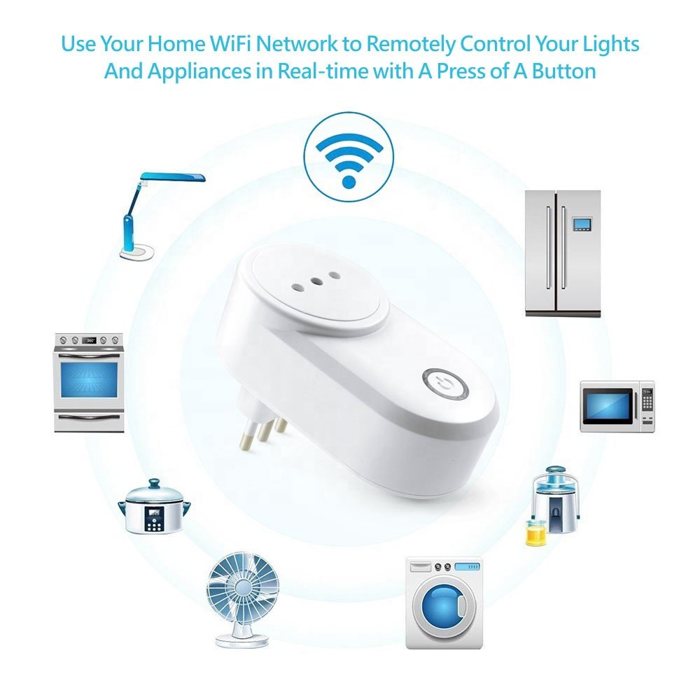 2024 New High Quality EU US UK AU IT Smart Worldwide Power Socket Plug WiFi Smart Outlet with Voice Control PST-LSPA8 Factory