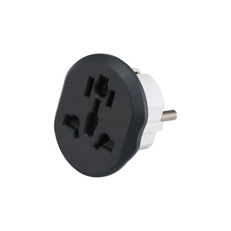 Adaptor Universal Travel with Logo Custom Black All In One Universal Travel Adaptor Universal Travel Plug Adapter