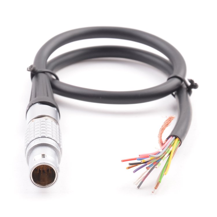 Customized Cable 1b 16 Pin Circular Right Angle Plug Connector Medical Cable PVC Insulation Wiring Harness Connector