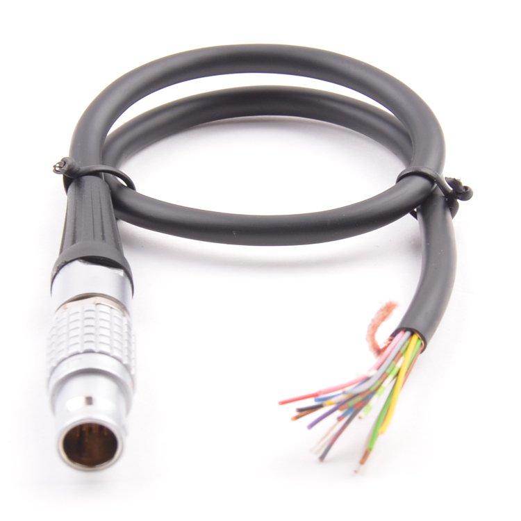Customized Cable 1b 16 Pin Circular Right Angle Plug Connector Medical Cable PVC Insulation Wiring Harness Connector