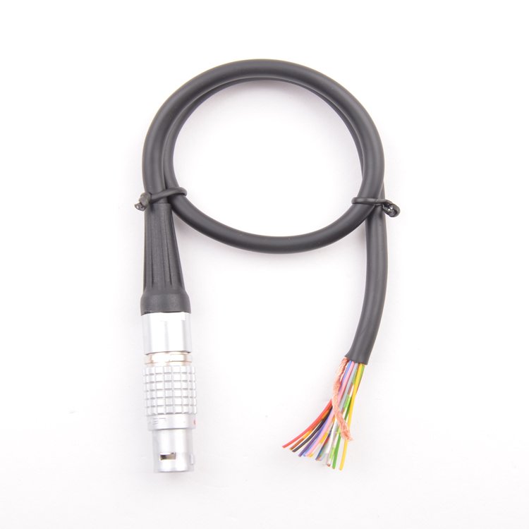 Customized Cable 1b 16 Pin Circular Right Angle Plug Connector Medical Cable PVC Insulation Wiring Harness Connector