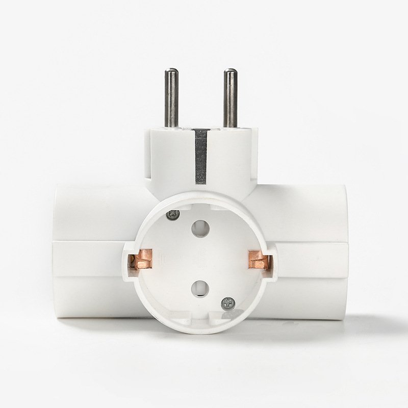 EU Standard Power Adapter European German Extended 1 to 3 Conversion Plug Conversion Socket for Home Office