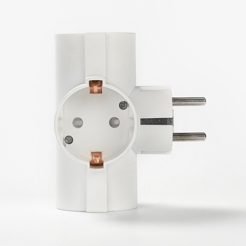 EU Standard Power Adapter European German Extended 1 to 3 Conversion Plug Conversion Socket for Home Office