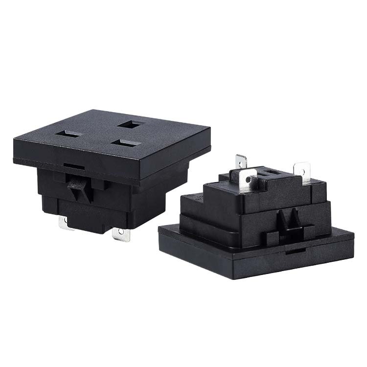 13A BSI Embedded Soft Card Protective Safety UK Outlet Socket For Industrial Use Wall Socket With US/EU Plug Standard