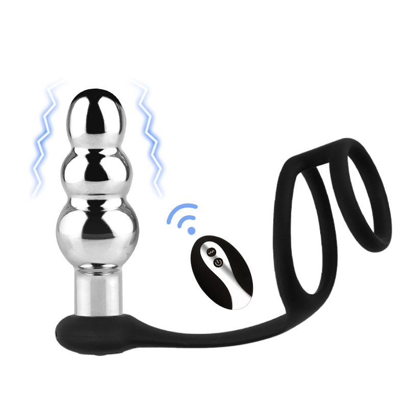 Metal Anal Beads Remote Control 10 Frequency Vibration Sex Toys Anal Plug Female Butt Plug Vibrator Anal Toys For Male Men Women