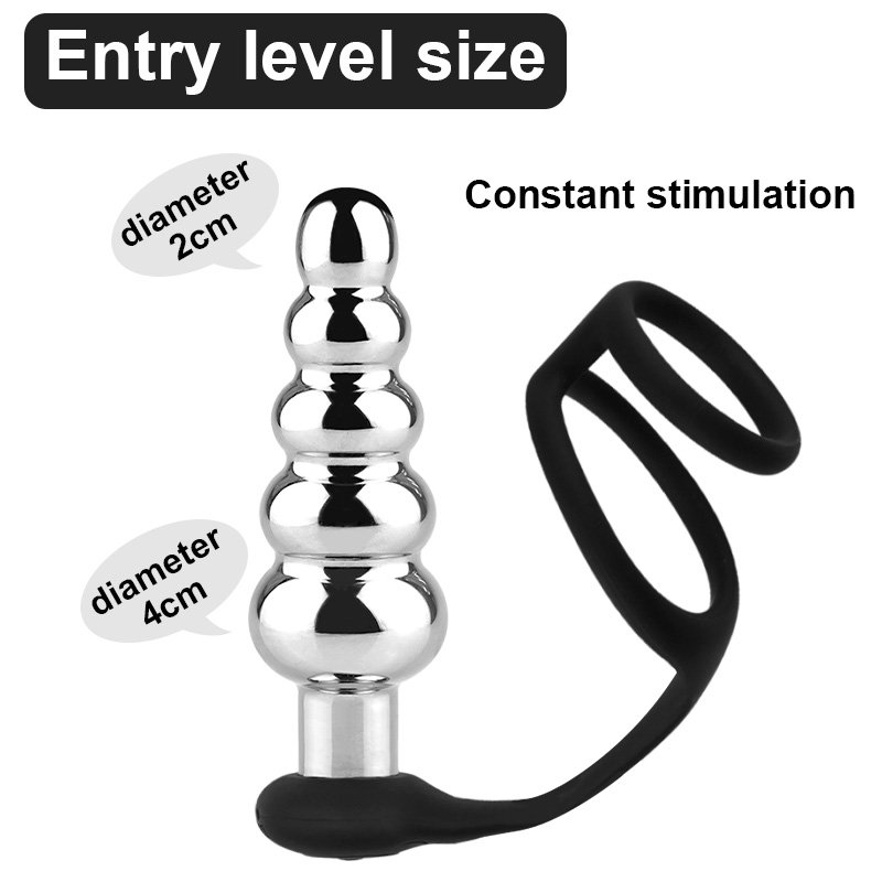 Metal Anal Beads Remote Control 10 Frequency Vibration Sex Toys Anal Plug Female Butt Plug Vibrator Anal Toys For Male Men Women