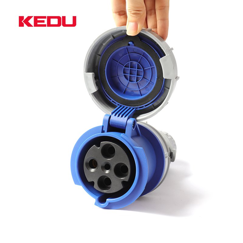 KEDU 220v 32amp three phase industrial plugs and sockets