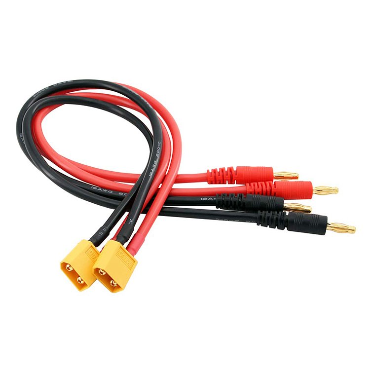 14AWG XT60 Male Plug to 4mm Banana Connector Cable for RC Lipo Battery Charge FPV Drone