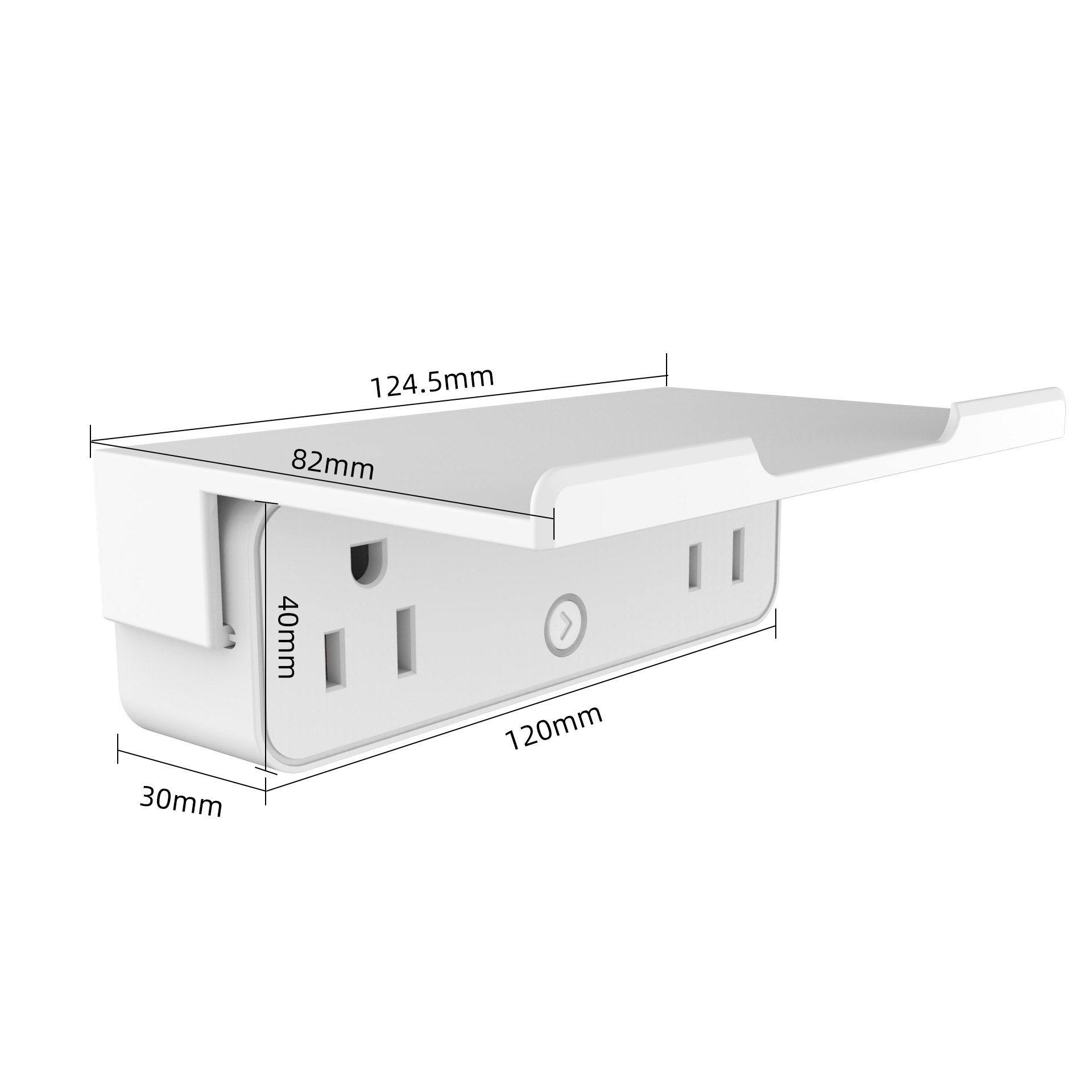 US Standard 10A TUYA Smart Control Double Plug Socket Alexa Voice Control Wifi Smart Socket