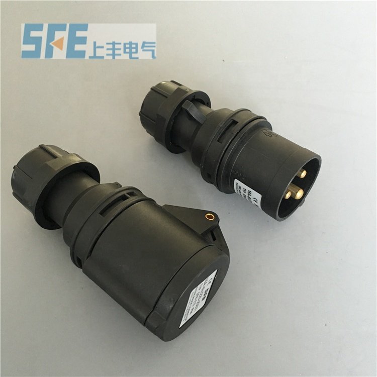 IP44 16A 250V IEC60309 Dusty proof IP44 3P 16A 250V event technology black industrial plugs and sockets