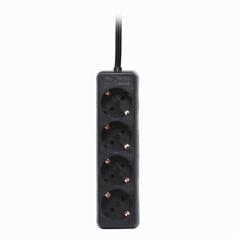 Wholesales black european socket with ground wire standard trailing wiring board power plugs