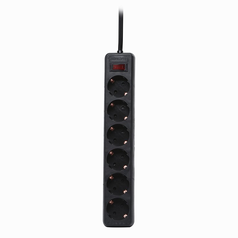 Wholesales black european socket with ground wire standard trailing wiring board power plugs