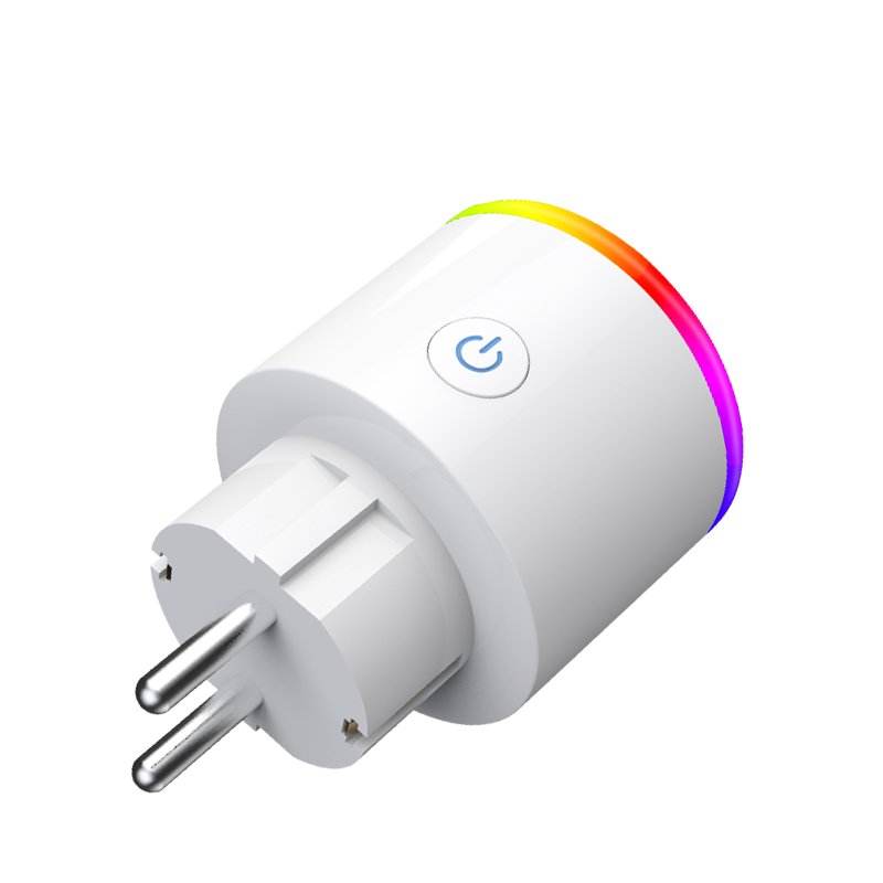 wifi smart home smart power socket plug wireless smart socket RGB LED night light tuya plug energy monitoring power consumption