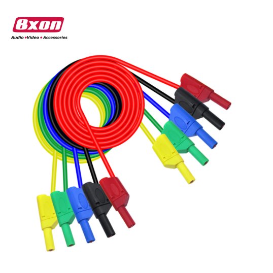 Safety 4mm banana plug 18AWG test leads 100cm stackable banana plug testing cable high voltage test leads