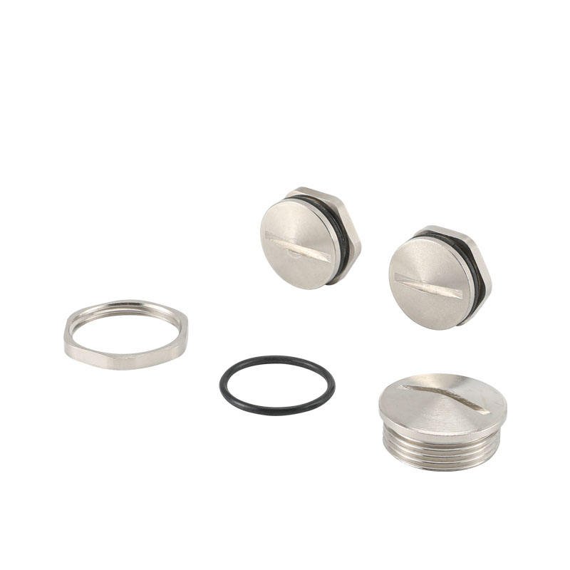 NPT Metal Round top plug brass Nickel Plated waterproof grommet screw plug stop Blind