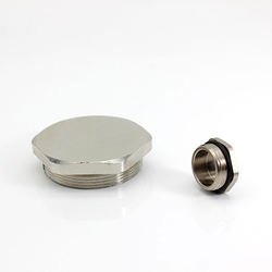 NPT Metal Round top plug brass Nickel Plated waterproof grommet screw plug stop Blind