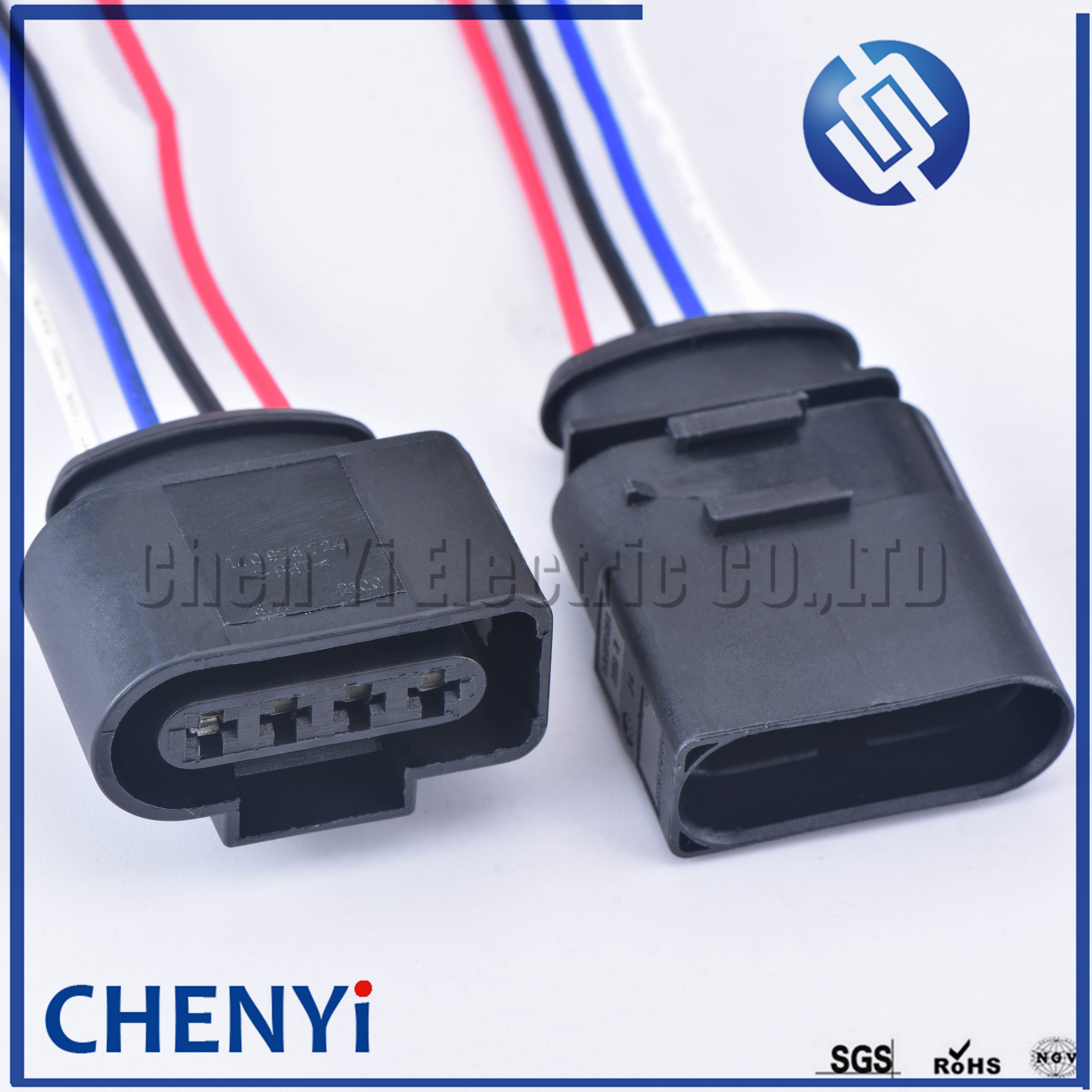4 Pin 3.5 Waterproof connector 4B0973724 Ignition coil Extension adapter electrical wire plug 1J0973724 With harness 1J0 973 724