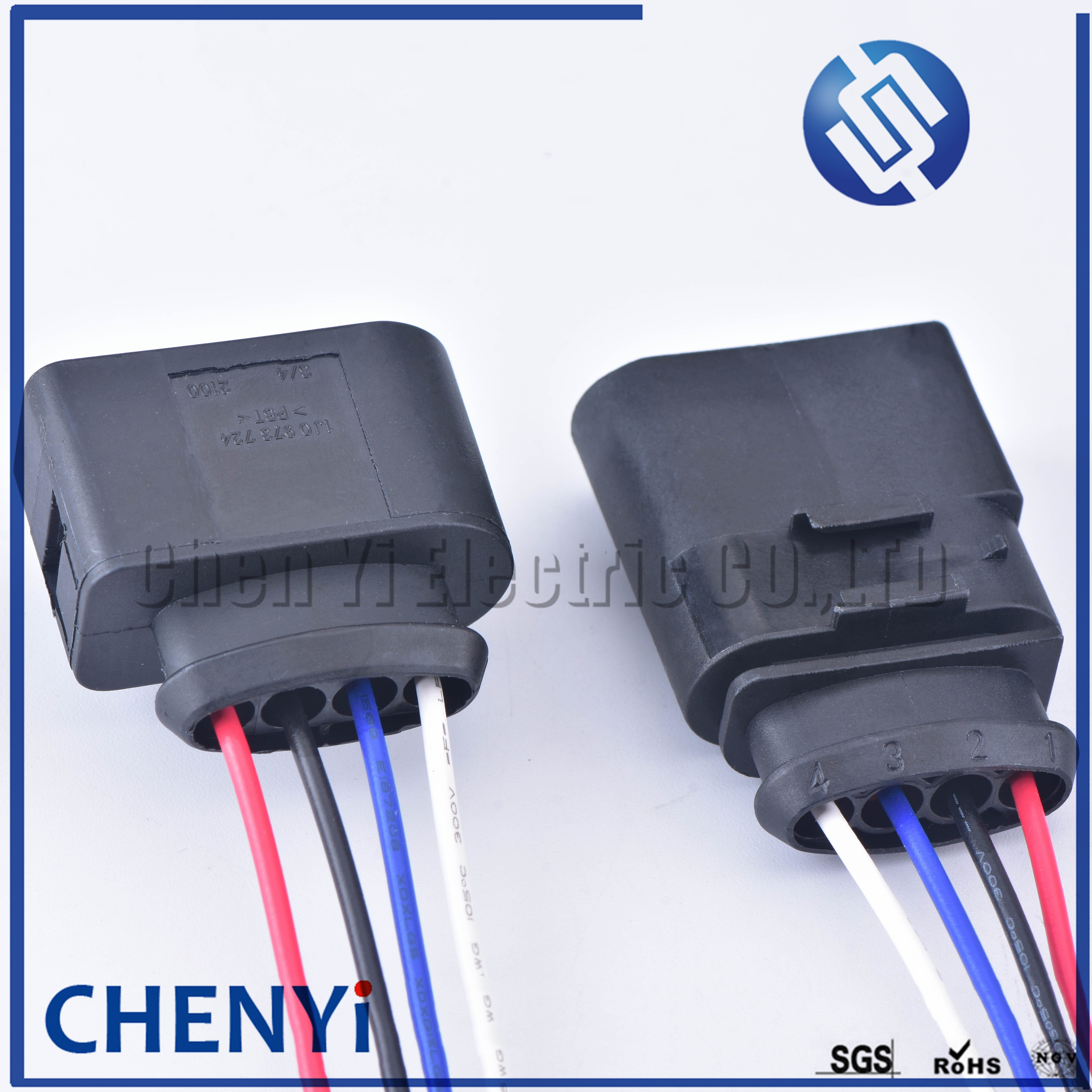 4 Pin 3.5 Waterproof connector 4B0973724 Ignition coil Extension adapter electrical wire plug 1J0973724 With harness 1J0 973 724
