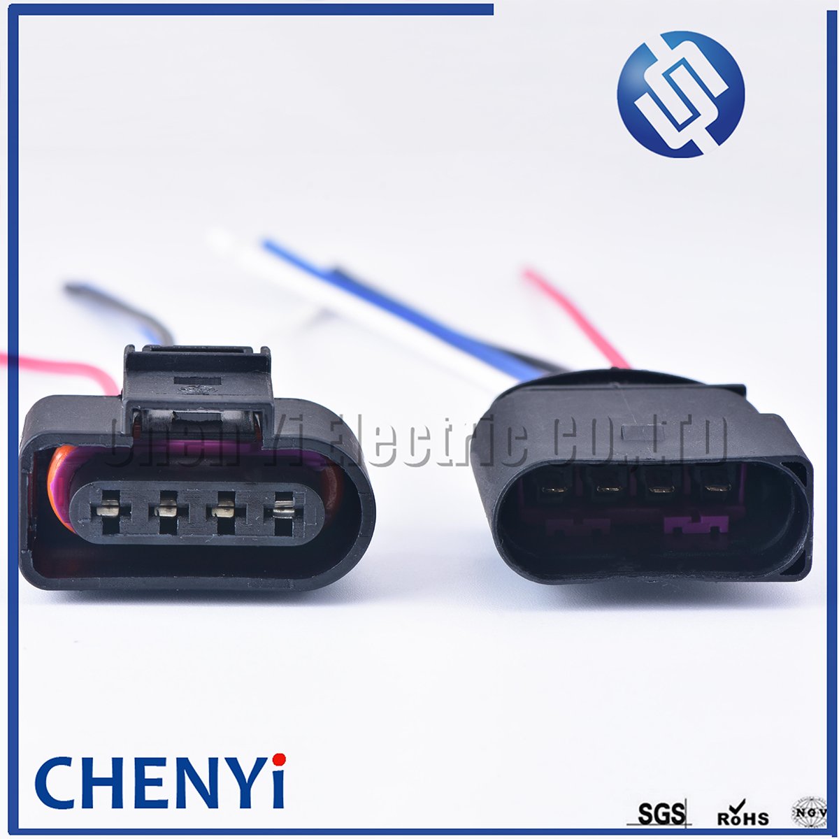 4 Pin 3.5 Waterproof connector 4B0973724 Ignition coil Extension adapter electrical wire plug 1J0973724 With harness 1J0 973 724
