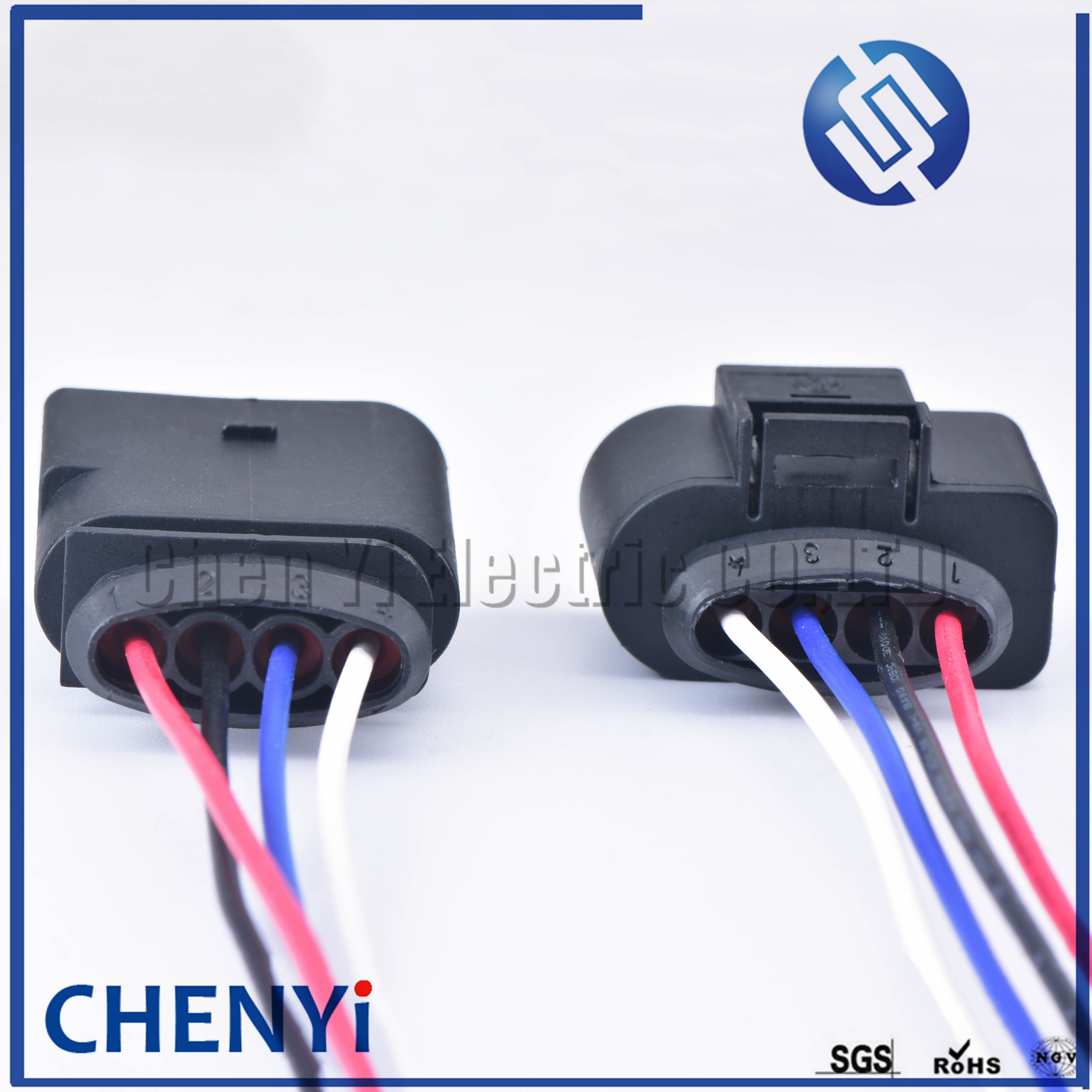 4 Pin 3.5 Waterproof connector 4B0973724 Ignition coil Extension adapter electrical wire plug 1J0973724 With harness 1J0 973 724