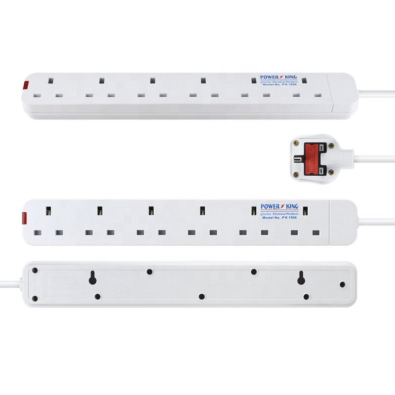 Power Strip with Extension Cord and Socket, African British Standard UK Plug 13A 3-meter Length