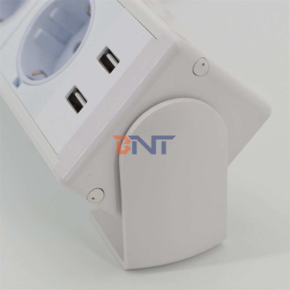Flexible USA Installed Under Tables/Chairs/Sofa Edge Power Strip Hanging Electric Extension Sockets With USB Port