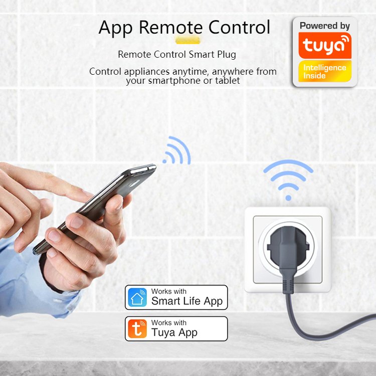 Tuya App TYSH Uk Smart Power Strip 4 Way Power Board WiFi Smart Sockets Power Strip Surge Protector Plugs Sockets Support Custom