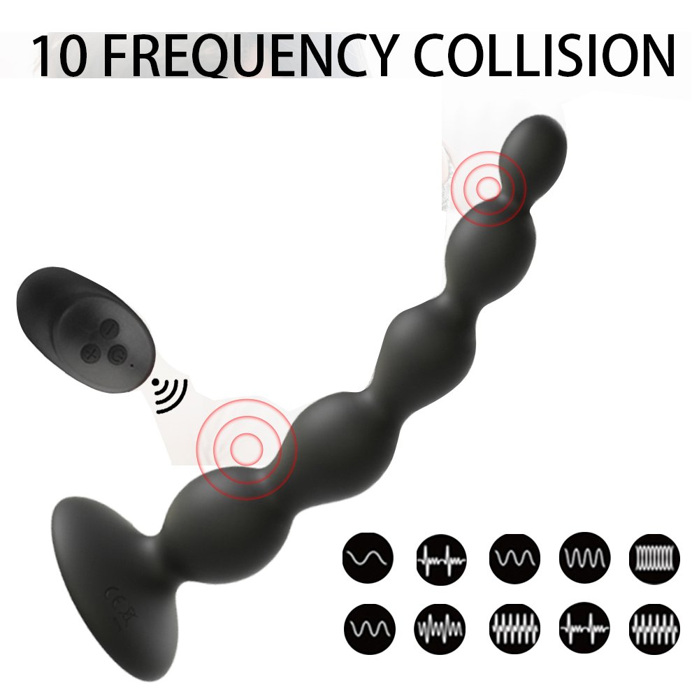 10 Frequency Vibration Electric Remote Control Anal Beads Butt plug Massager