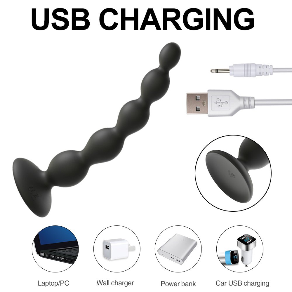 10 Frequency Vibration Electric Remote Control Anal Beads Butt plug Massager