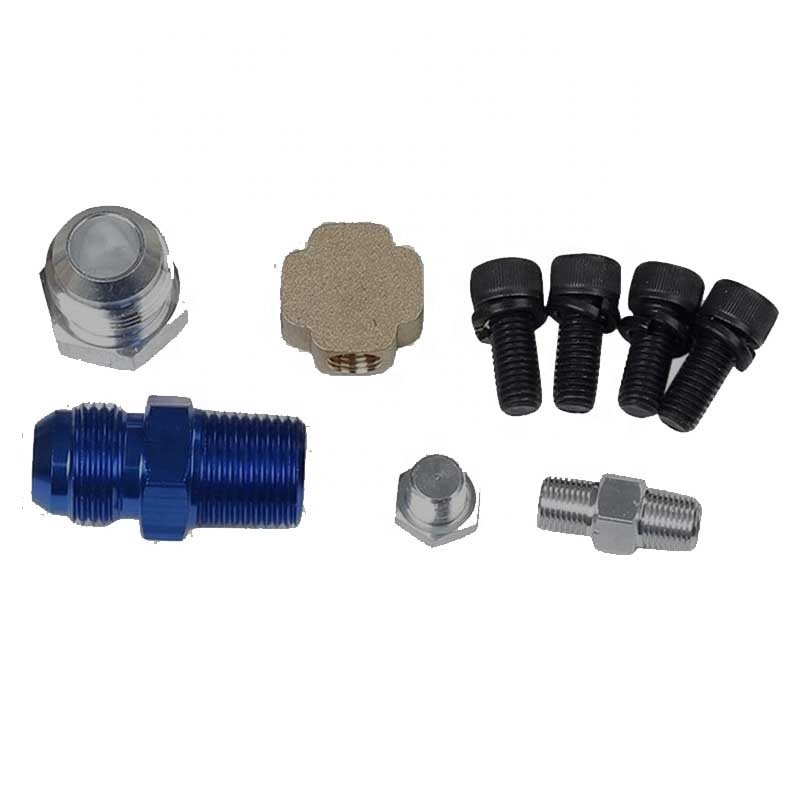 Universal Turbo Oil Line Kit Feed + Return Drain Flange T3 T4 T04E Oil Pan Plug Universal Turbo Oil Line Kit Feed + Return Drai