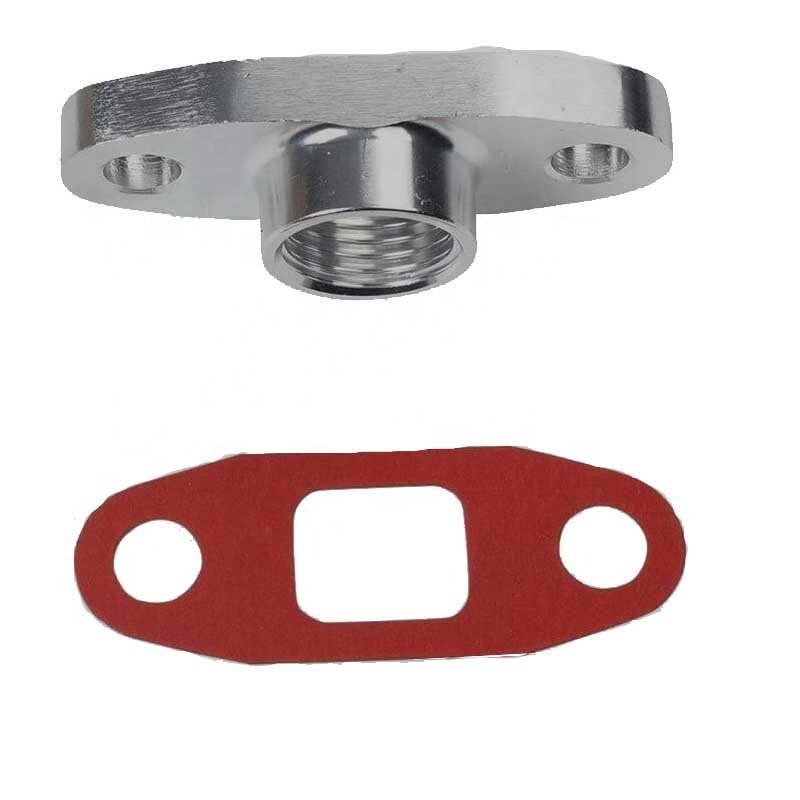 Universal Turbo Oil Line Kit Feed + Return Drain Flange T3 T4 T04E Oil Pan Plug Universal Turbo Oil Line Kit Feed + Return Drai