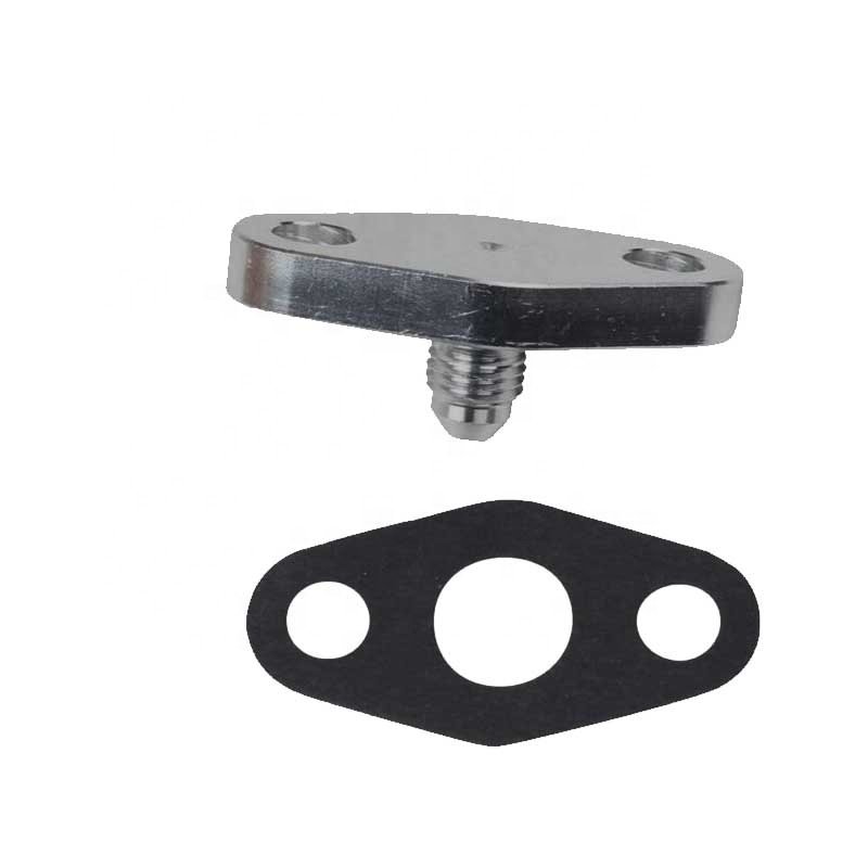 Universal Turbo Oil Line Kit Feed + Return Drain Flange T3 T4 T04E Oil Pan Plug Universal Turbo Oil Line Kit Feed + Return Drai