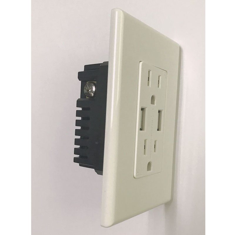 Promotion Usb Wall Outlet Charger,15a Duplex Tamper resistant Receptacles Plug,Electrical Charging Power Outlet With Usb Ports