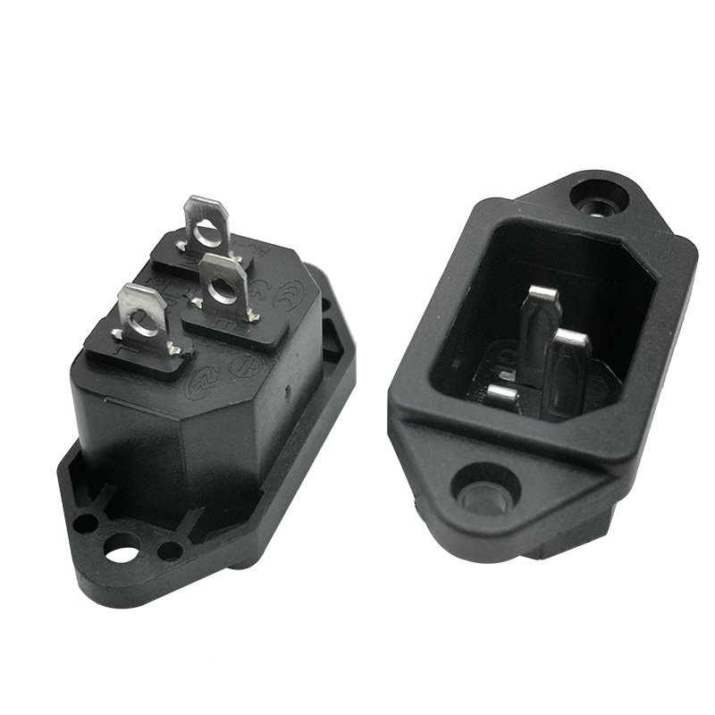 AC 250V 10A IEC 3 pin AC 04 Panel Mount Plug Adapter Power Connector Socket