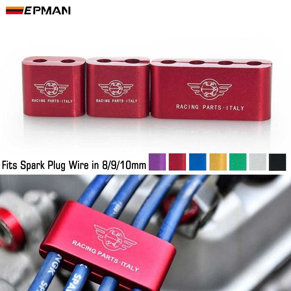 EPMAN Aluminium Alloy Engine Spark Plug Wire Divider Separator Kit For 8mm 9mm 10mm Wire EP-DXJ03