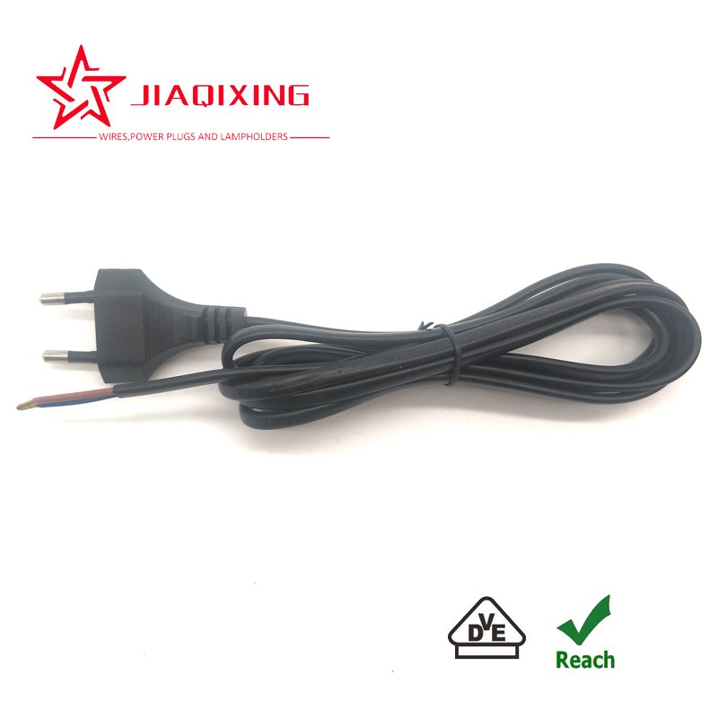 VDE Hot Sale Good Quality Europe 2 pin 3 pin electric Ac Power Cord Plug