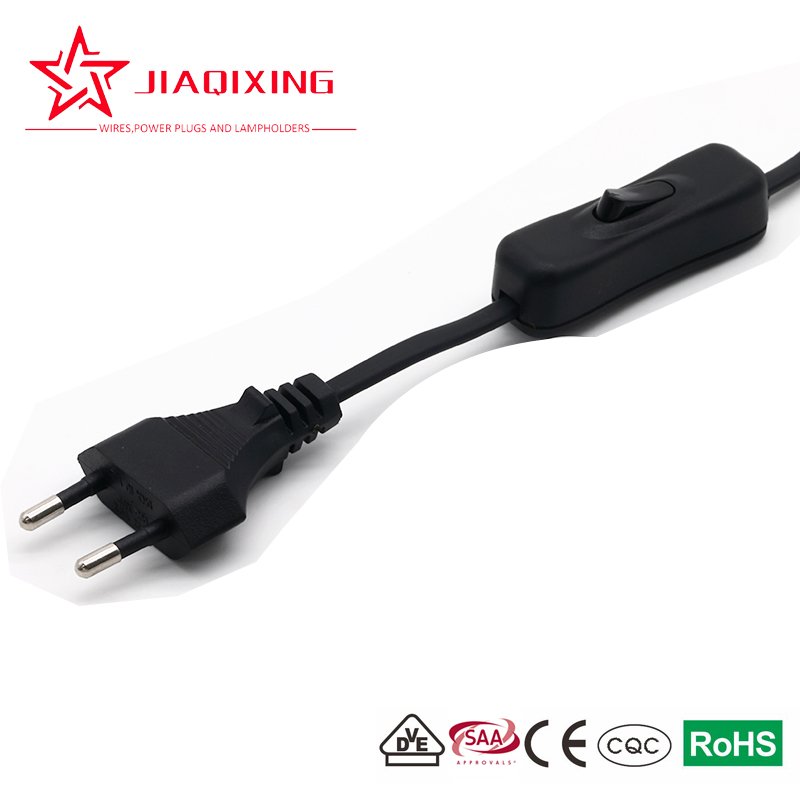 VDE Hot Sale Good Quality Europe 2 pin 3 pin electric Ac Power Cord Plug
