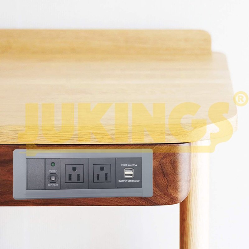 USA Flat Desktop Recessed Electrical Socket USB Multi-Ac Outlet 125V Rated Voltage 15A Rated Socket OEM Available