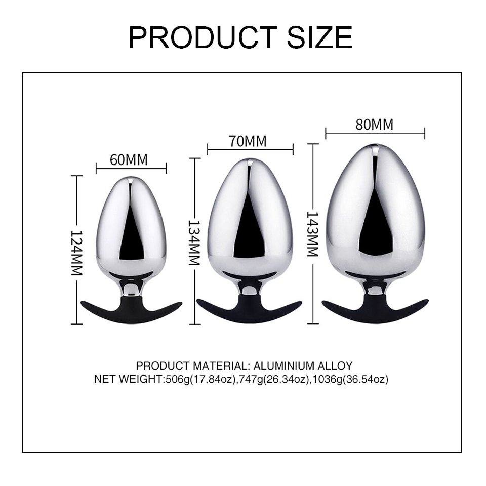 Huge Aluminium Alloy Butt Plug with Ship's Anchor Big Anal Sex Toy for Men High-quality Metal Butt Plug