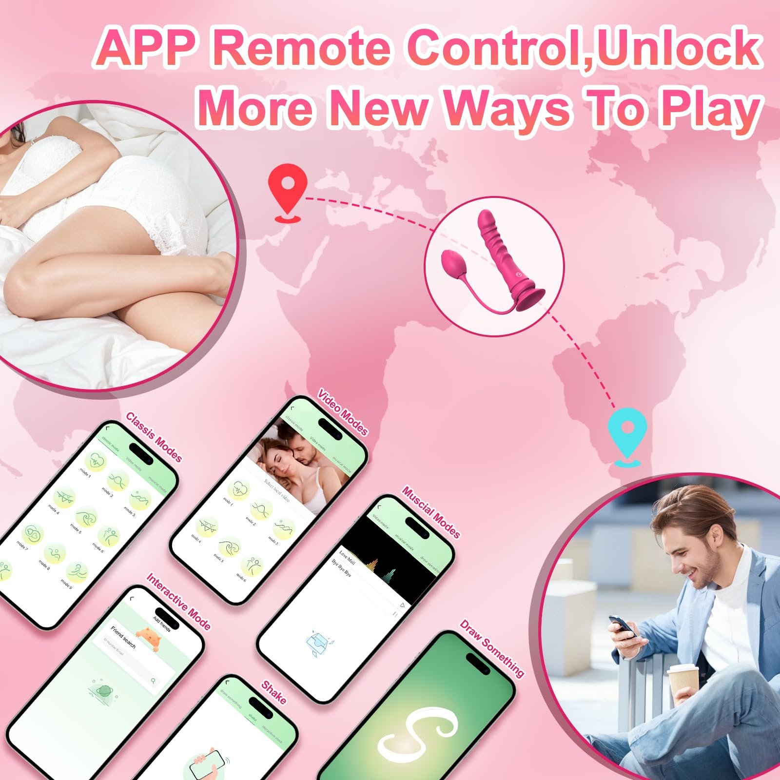 App Wearabele Lesbian Sex Toys with Belt Bondage Harness Anal Plug for Lesbian Strap on Dildo Vibrator for Women