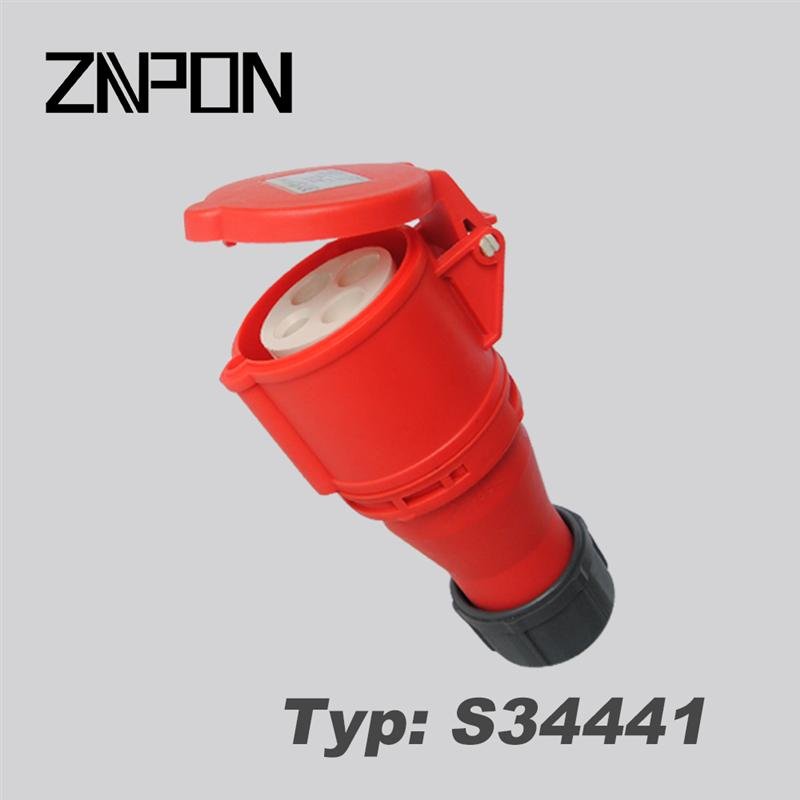 waterproof industrial socket and plug ip44 ip67 made in China S1234