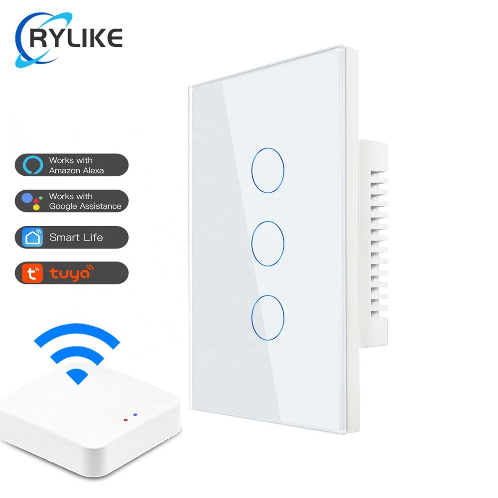 Australia Certified Tuya Wireless Smart Socket Tempered Glass Panel Zigbee Smart Plug Socket work with alexa and google home