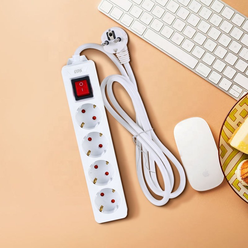 WINNING STAR 10V-250V 50/60Hz 16A/2500W Power Socket ST-4048 1 1 Switch Control 4 Ports Copper Extension Plug Socket