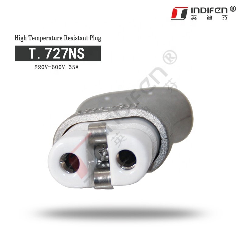 Huto High Quality T.727NS Industrial Ceramic High-Temperature Electrical Plug 35A Rated Current with 2 AC Outlets