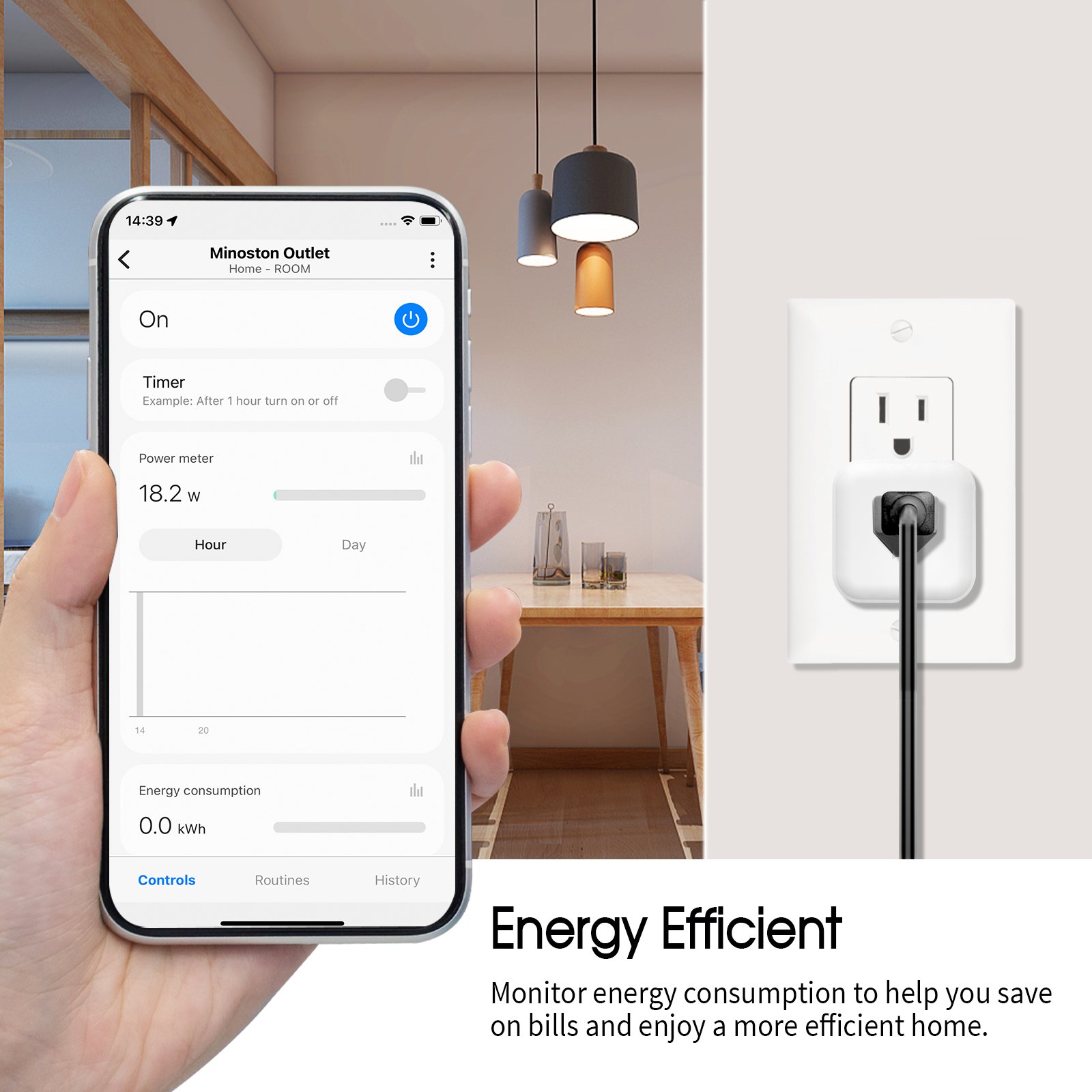 ETL FCC US Z-wave Smart Plug Smart Socket Outlet Mini Smart Plug Power Meter Energy Monitor Indoor Plug Smart Home Assistant