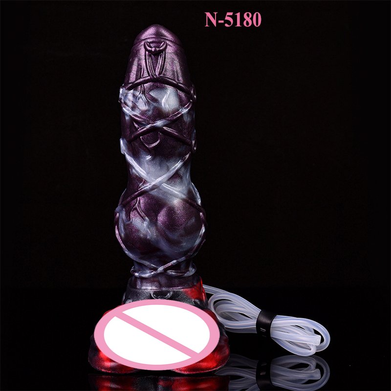 NNSX squirting horse dildo with big knot Ejaculating Horse Dildo Silicone Squirting alien cock hand free Anal Plug Adult Sex Toy