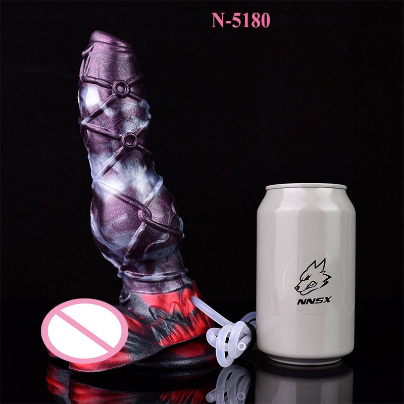 NNSX squirting horse dildo with big knot Ejaculating Horse Dildo Silicone Squirting alien cock hand free Anal Plug Adult Sex Toy