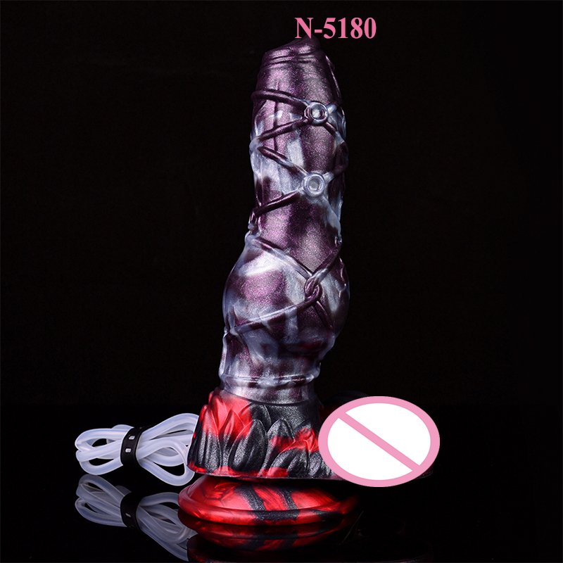 NNSX squirting horse dildo with big knot Ejaculating Horse Dildo Silicone Squirting alien cock hand free Anal Plug Adult Sex Toy