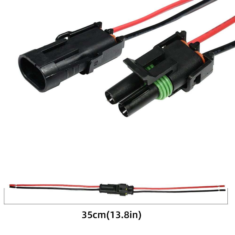 High quality 22 AWG 2 Pin Way Wire 1.5mm Series Terminal Connector-5 Pack Waterproof Connector Plug for Car