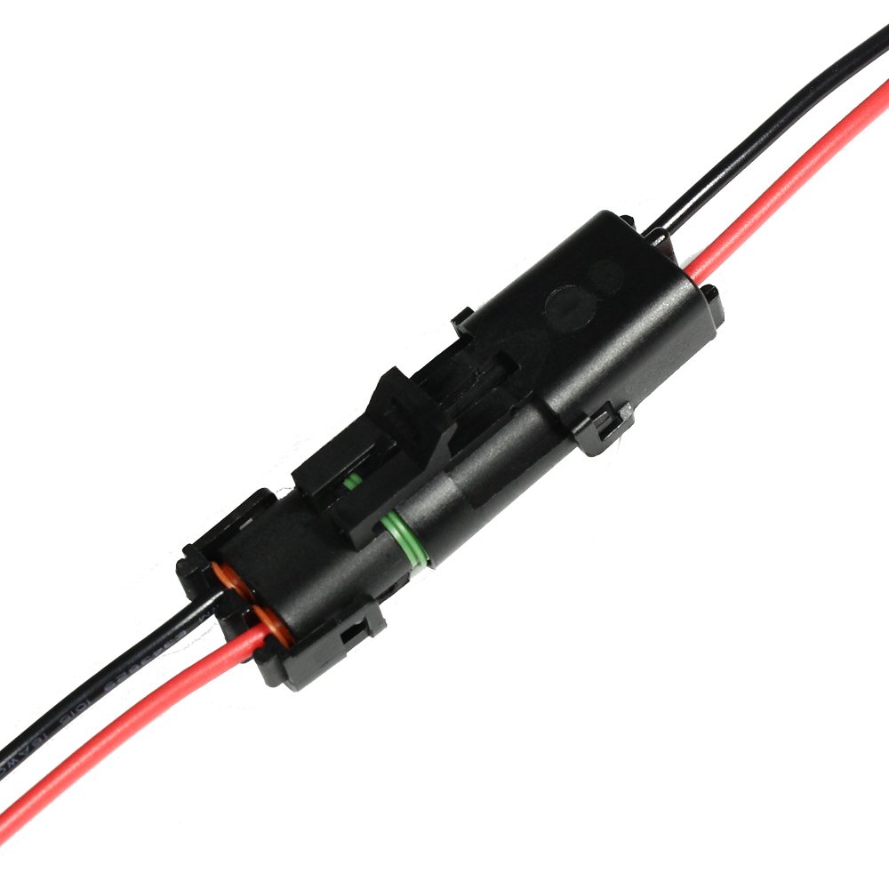 High quality 22 AWG 2 Pin Way Wire 1.5mm Series Terminal Connector-5 Pack Waterproof Connector Plug for Car
